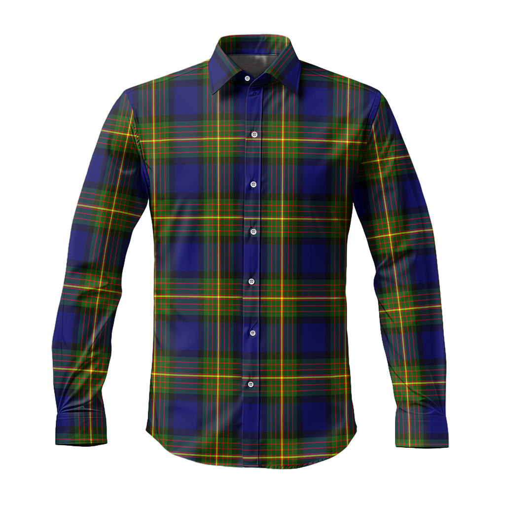ScotsTee Shop Scottish Muir Clan Tartan Long Sleeve Shirt, Cotton Tartan Plaid Shirt