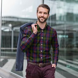 ScotsTee Shop Scottish MacLennan Clan Tartan Long Sleeve Shirt, Cotton Tartan Plaid Shirt