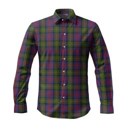 ScotsTee Shop Scottish MacLennan Clan Tartan Long Sleeve Shirt, Cotton Tartan Plaid Shirt