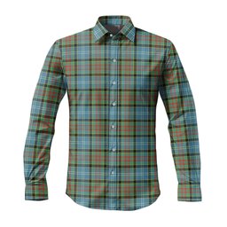 ScotsTee Shop Scottish Paisley Clan Tartan Long Sleeve Shirt, Cotton Tartan Plaid Shirt