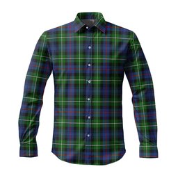 ScotsTee Shop Scottish MacKenzie Modern Clan Tartan Long Sleeve Shirt, Cotton Tartan Plaid Shirt