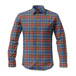 ScotsTee Shop Scottish MacBeth Clan Tartan Long Sleeve Shirt, Cotton Tartan Plaid Shirt