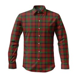 ScotsTee Shop Scottish MacNicol Clan Tartan Long Sleeve Shirt, Cotton Tartan Plaid Shirt