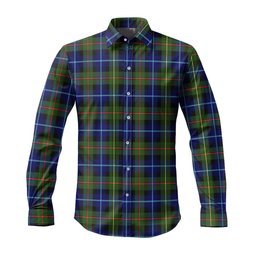 ScotsTee Shop Scottish Smith Modern Clan Tartan Long Sleeve Shirt, Cotton Tartan Plaid Shirt