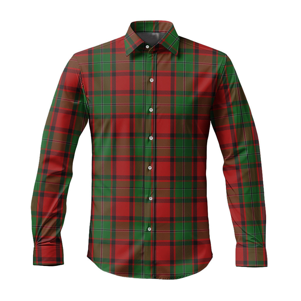 ScotsTee Shop Scottish MacPhail Clan Tartan Long Sleeve Shirt, Cotton Tartan Plaid Shirt
