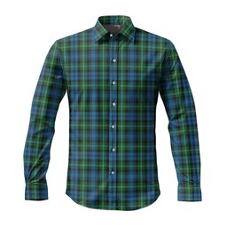 ScotsTee Shop Scottish Lyon Clan Tartan Long Sleeve Shirt, Cotton Tartan Plaid Shirt