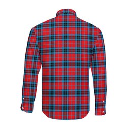 ScotsTee Shop Scottish MacTavish Modern Clan Tartan Long Sleeve Shirt, Cotton Tartan Plaid Shirt
