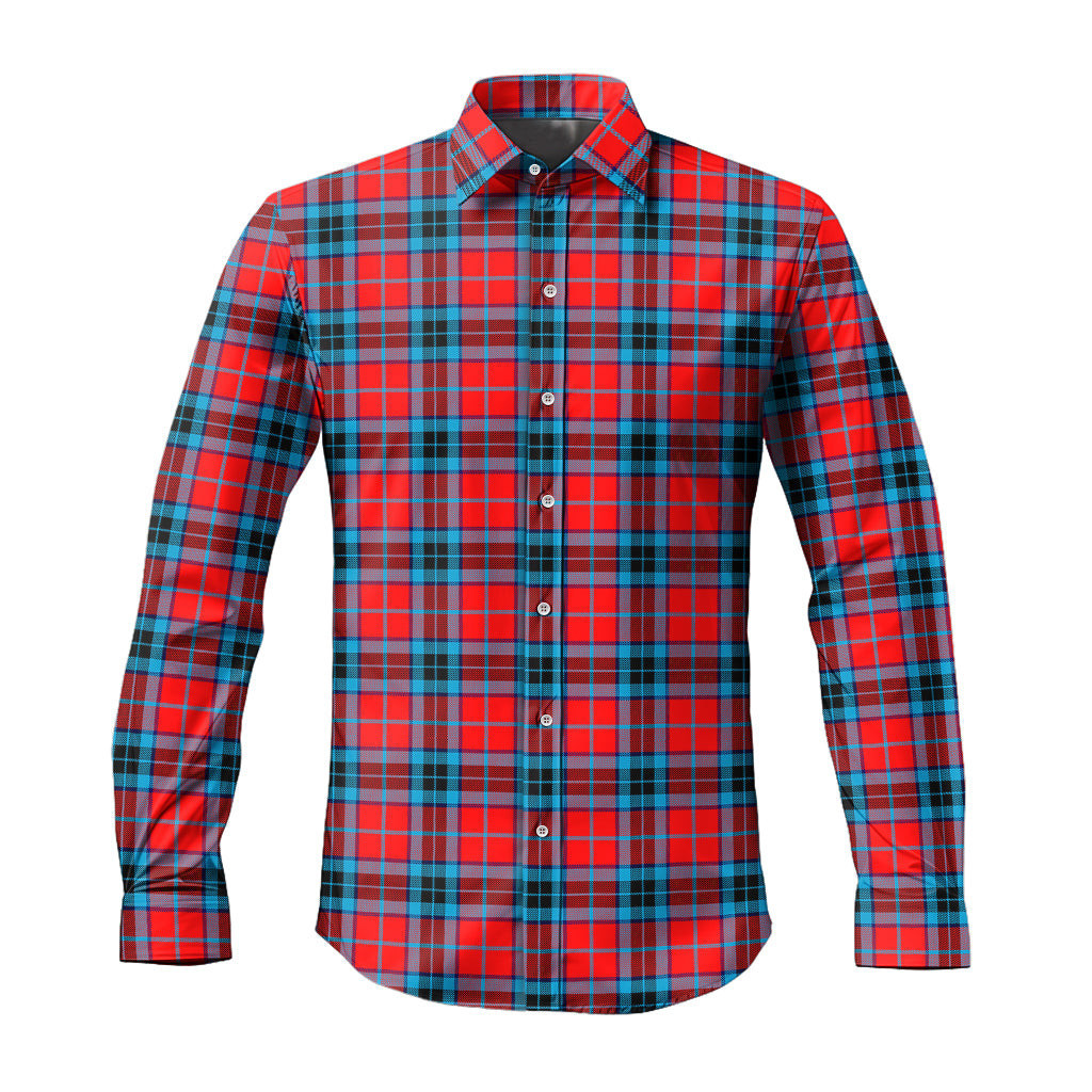 ScotsTee Shop Scottish MacTavish Modern Clan Tartan Long Sleeve Shirt, Cotton Tartan Plaid Shirt