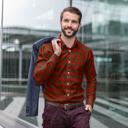 ScotsTee Shop Scottish MacDonald of Sleat Clan Tartan Long Sleeve Shirt, Cotton Tartan Plaid Shirt