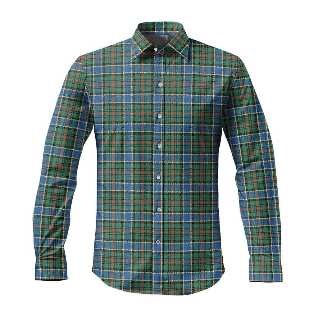 ScotsTee Shop Scottish Ogilvie (Ogilvy) Hunting Ancient Clan Tartan Long Sleeve Shirt, Cotton Tartan Plaid Shirt