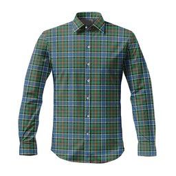 ScotsTee Shop Scottish Ogilvie (Ogilvy) Hunting Ancient Clan Tartan Long Sleeve Shirt, Cotton Tartan Plaid Shirt