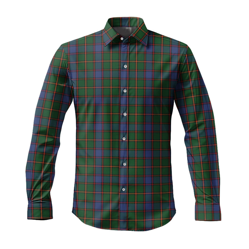 ScotsTee Shop Scottish Skene Clan Tartan Long Sleeve Shirt, Cotton Tartan Plaid Shirt