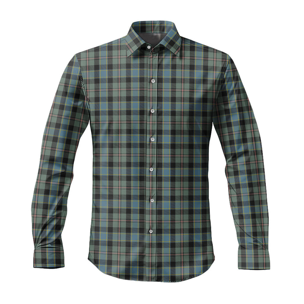 ScotsTee Shop Scottish Ogilvie (Ogilvy) Hunting Clan Tartan Long Sleeve Shirt, Cotton Tartan Plaid Shirt