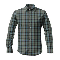 ScotsTee Shop Scottish Ogilvie (Ogilvy) Hunting Clan Tartan Long Sleeve Shirt, Cotton Tartan Plaid Shirt