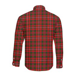 ScotsTee Shop Scottish MacKinnon Modern Clan Tartan Long Sleeve Shirt, Cotton Tartan Plaid Shirt