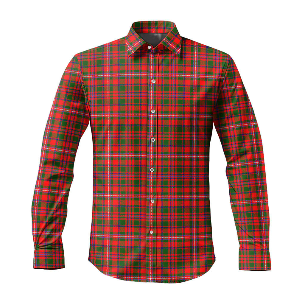 ScotsTee Shop Scottish MacKinnon Modern Clan Tartan Long Sleeve Shirt, Cotton Tartan Plaid Shirt