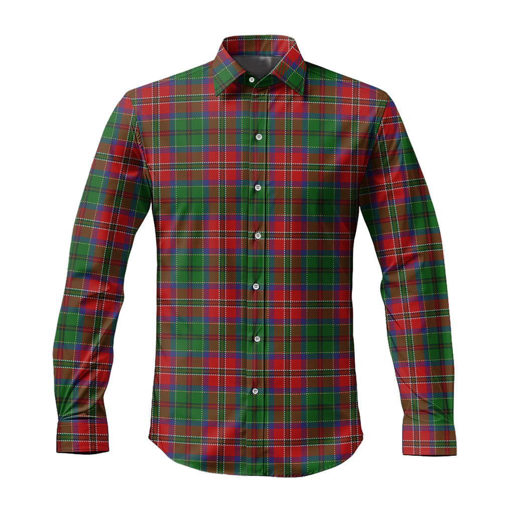 ScotsTee Shop Scottish MacCulloch Clan Tartan Long Sleeve Shirt, Cotton Tartan Plaid Shirt