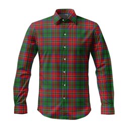 ScotsTee Shop Scottish MacCulloch Clan Tartan Long Sleeve Shirt, Cotton Tartan Plaid Shirt