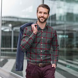 ScotsTee Shop Scottish Spens (Spence) Clan Tartan Long Sleeve Shirt, Cotton Tartan Plaid Shirt