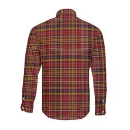 ScotsTee Shop Scottish Ogilvie (Ogilvy) of Strathallan Clan Tartan Long Sleeve Shirt, Cotton Tartan Plaid Shirt