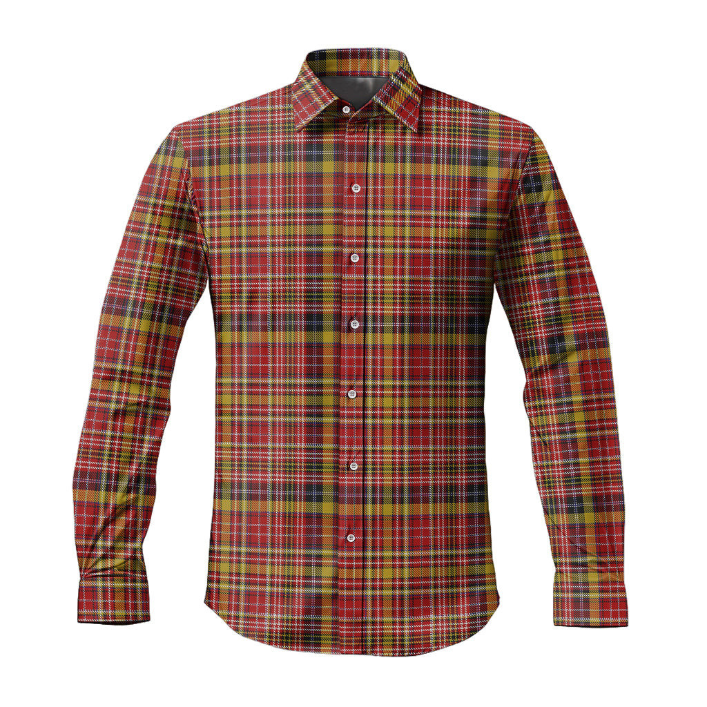 ScotsTee Shop Scottish Ogilvie (Ogilvy) of Strathallan Clan Tartan Long Sleeve Shirt, Cotton Tartan Plaid Shirt