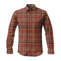 ScotsTee Shop Scottish Ogilvie (Ogilvy) of Strathallan Clan Tartan Long Sleeve Shirt, Cotton Tartan Plaid Shirt