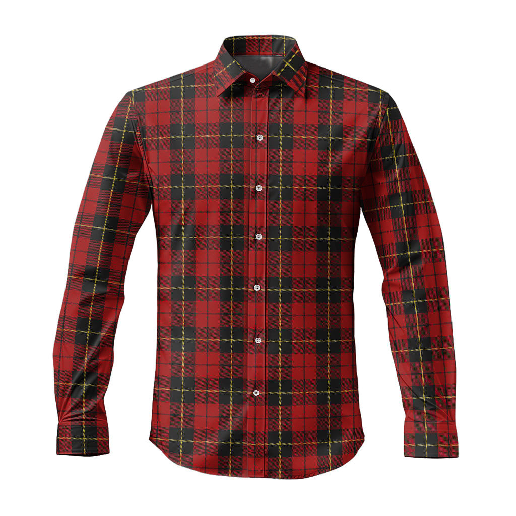 ScotsTee Shop Scottish Wallace Clan Tartan Long Sleeve Shirt, Cotton Tartan Plaid Shirt