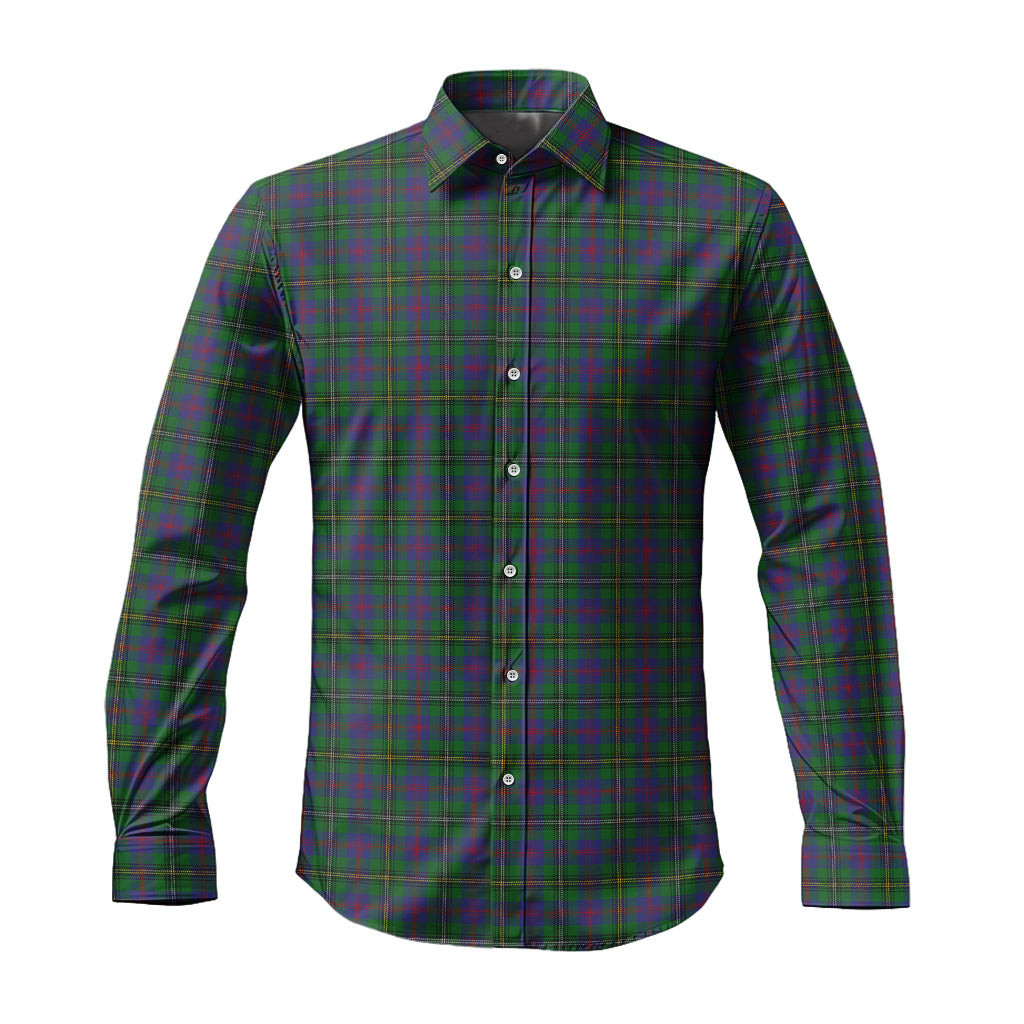 ScotsTee Shop Scottish Wood Clan Tartan Long Sleeve Shirt, Cotton Tartan Plaid Shirt