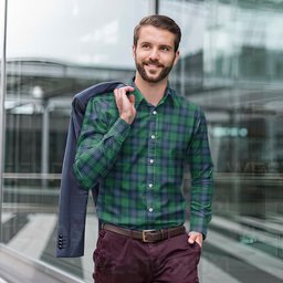 ScotsTee Shop Scottish Shaw Ancient Clan Tartan Long Sleeve Shirt, Cotton Tartan Plaid Shirt