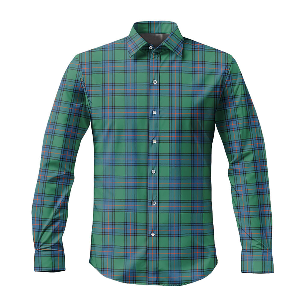 ScotsTee Shop Scottish Shaw Ancient Clan Tartan Long Sleeve Shirt, Cotton Tartan Plaid Shirt
