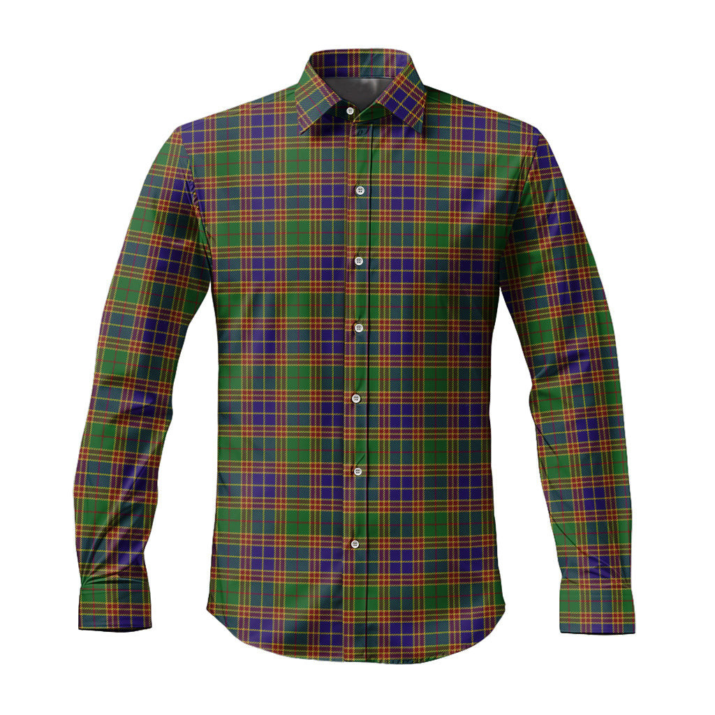 ScotsTee Shop Scottish Stevenson Old Clan Tartan Long Sleeve Shirt, Cotton Tartan Plaid Shirt