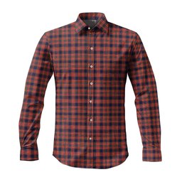 ScotsTee Shop Scottish Ogilvie (Ogilvy) Clan Tartan Long Sleeve Shirt, Cotton Tartan Plaid Shirt