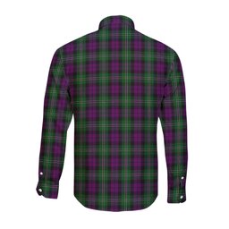 ScotsTee Shop Scottish Wilson Clan Tartan Long Sleeve Shirt, Cotton Tartan Plaid Shirt