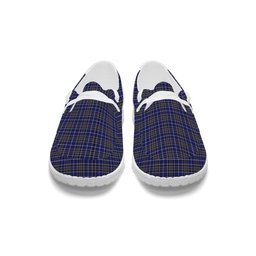ScotsTee Shop Scottish Alexander of Menstry Tartan Plaid Canvas Loafer Shoes