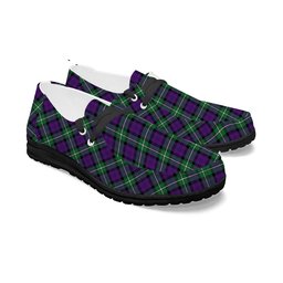 ScotsTee Shop Scottish Baillie Highland Society Ancient Tartan Plaid Canvas Loafer Shoes