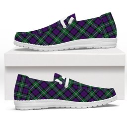 ScotsTee Shop Scottish Baillie Highland Society Ancient Tartan Plaid Canvas Loafer Shoes
