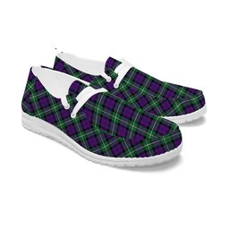 ScotsTee Shop Scottish Baillie Highland Society Ancient Tartan Plaid Canvas Loafer Shoes