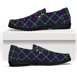 ScotsTee Shop Scottish Baillie Highland Society Ancient Tartan Plaid Canvas Loafer Shoes