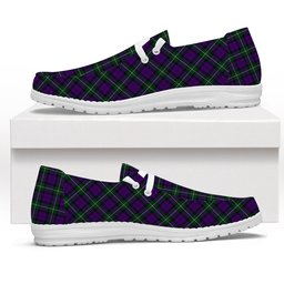 ScotsTee Shop Scottish Baillie Highland Society Tartan Plaid Canvas Loafer Shoes
