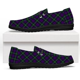 ScotsTee Shop Scottish Baillie Highland Society Tartan Plaid Canvas Loafer Shoes