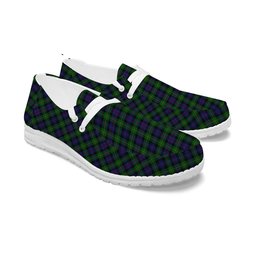 ScotsTee Shop Scottish Baillie (Fencibles) Tartan Plaid Canvas Loafer Shoes