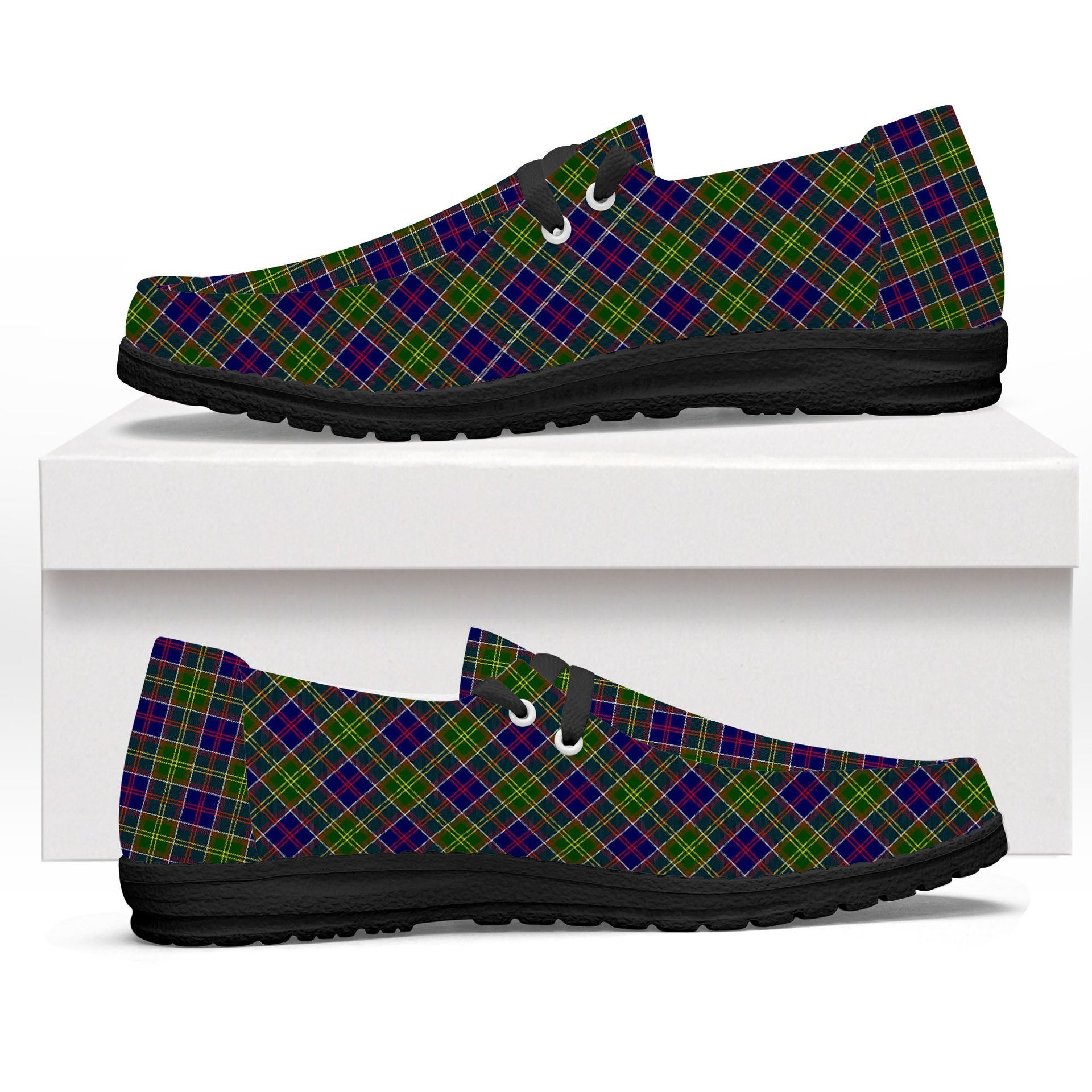 ScotsTee Shop Scottish Ayrshire Tartan Plaid Canvas Loafer Shoes