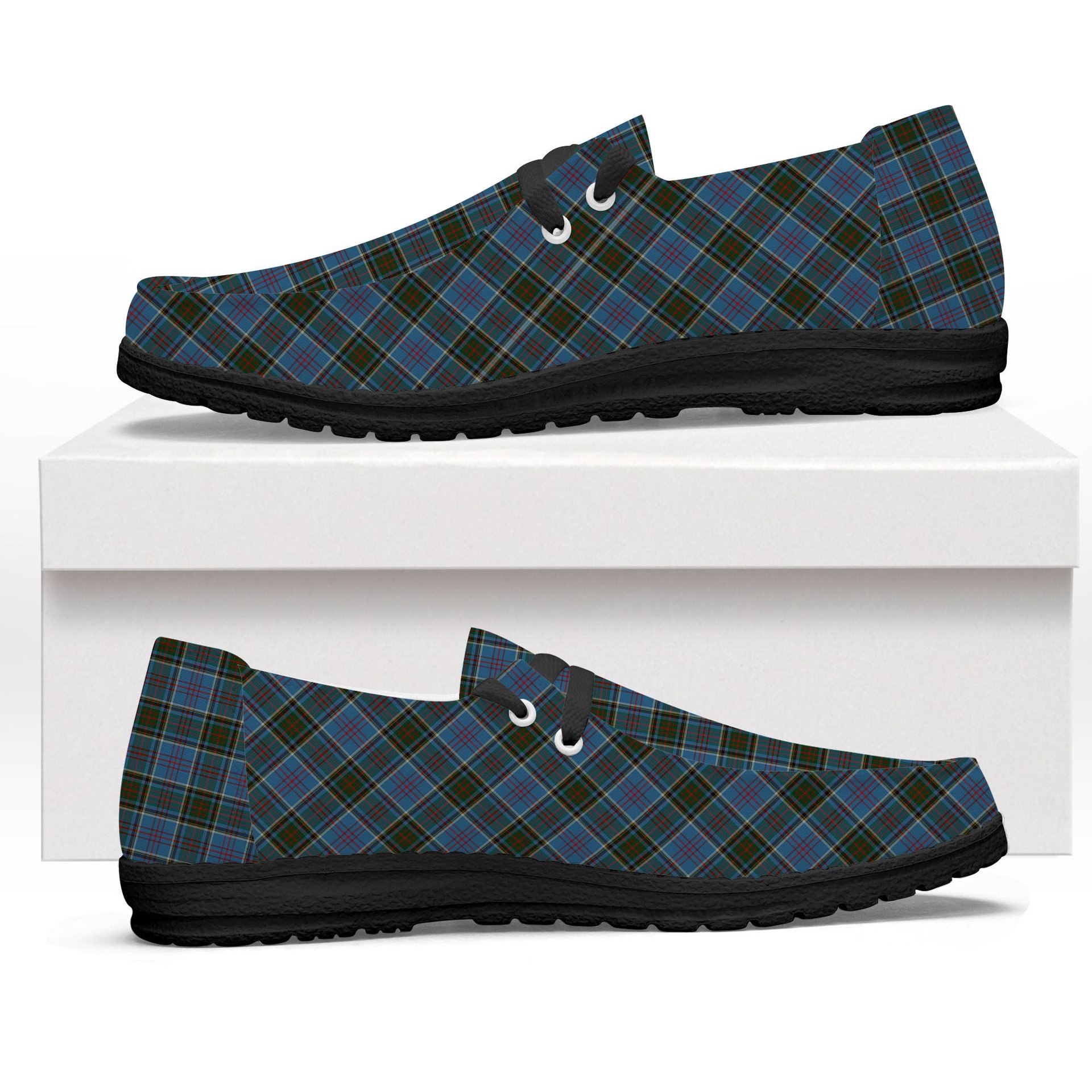 ScotsTee Shop Scottish Anderson Old Makinlay Tartan Plaid Canvas Loafer Shoes