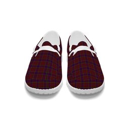 ScotsTee Shop Scottish Anderson of Kinnedear Red Tartan Plaid Canvas Loafer Shoes