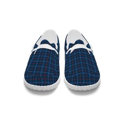 ScotsTee Shop Scottish American National Modern Tartan Plaid Canvas Loafer Shoes