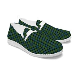 ScotsTee Shop Scottish Baillie Ancient Tartan Plaid Canvas Loafer Shoes