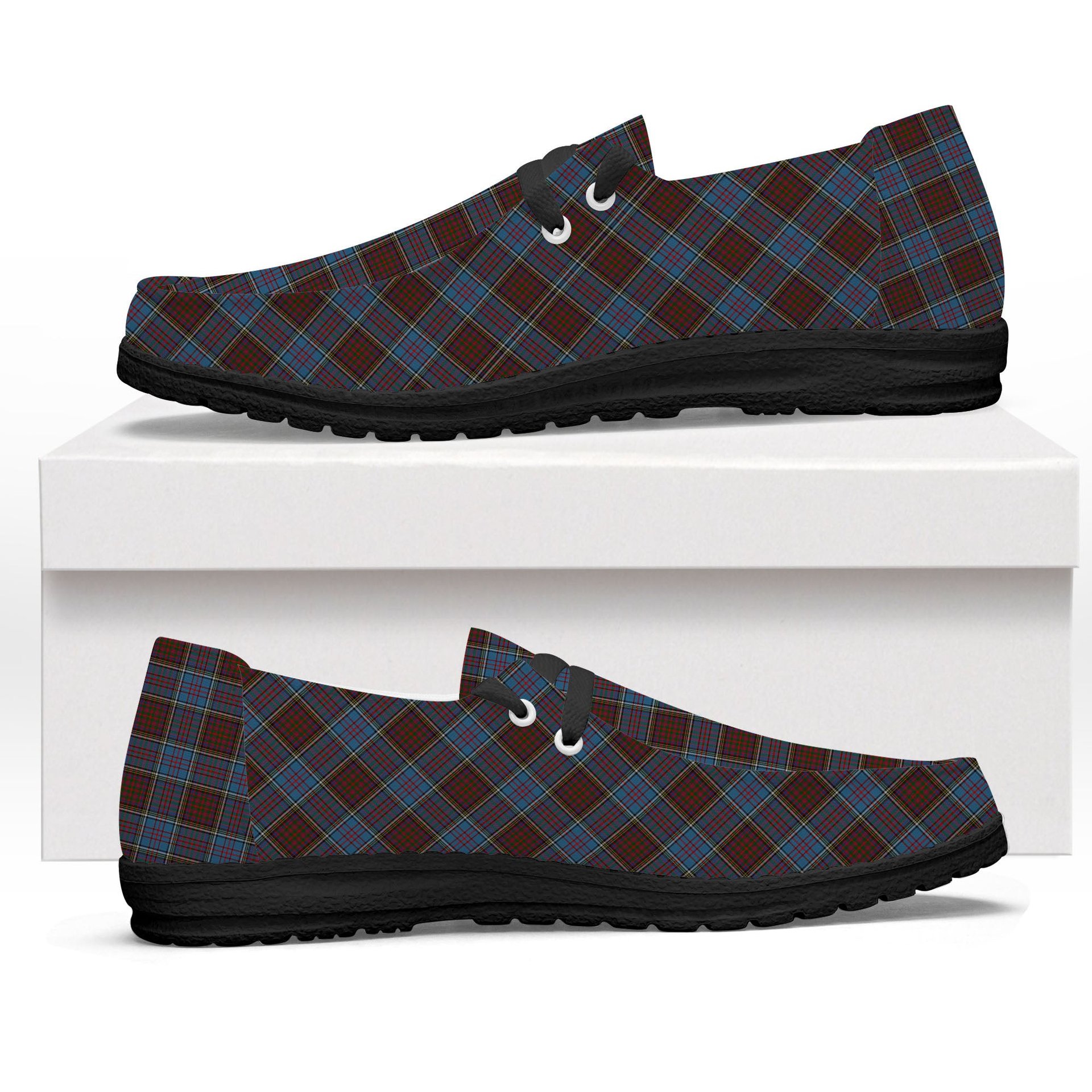 ScotsTee Shop Scottish Anderson Highland Society of London Tartan Plaid Canvas Loafer Shoes