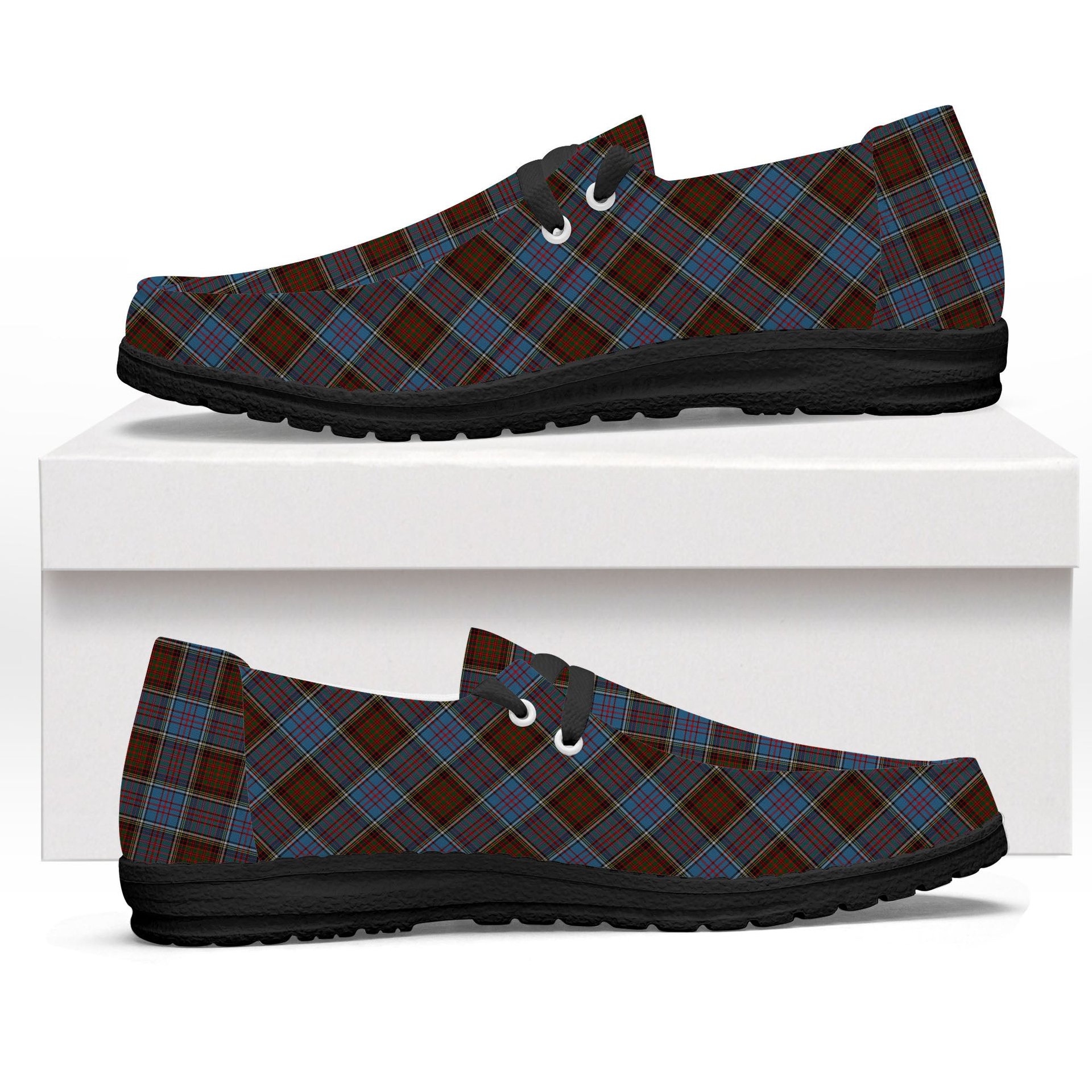 ScotsTee Shop Scottish Anderson MacGregor Hastie 3 Tartan Plaid Canvas Loafer Shoes