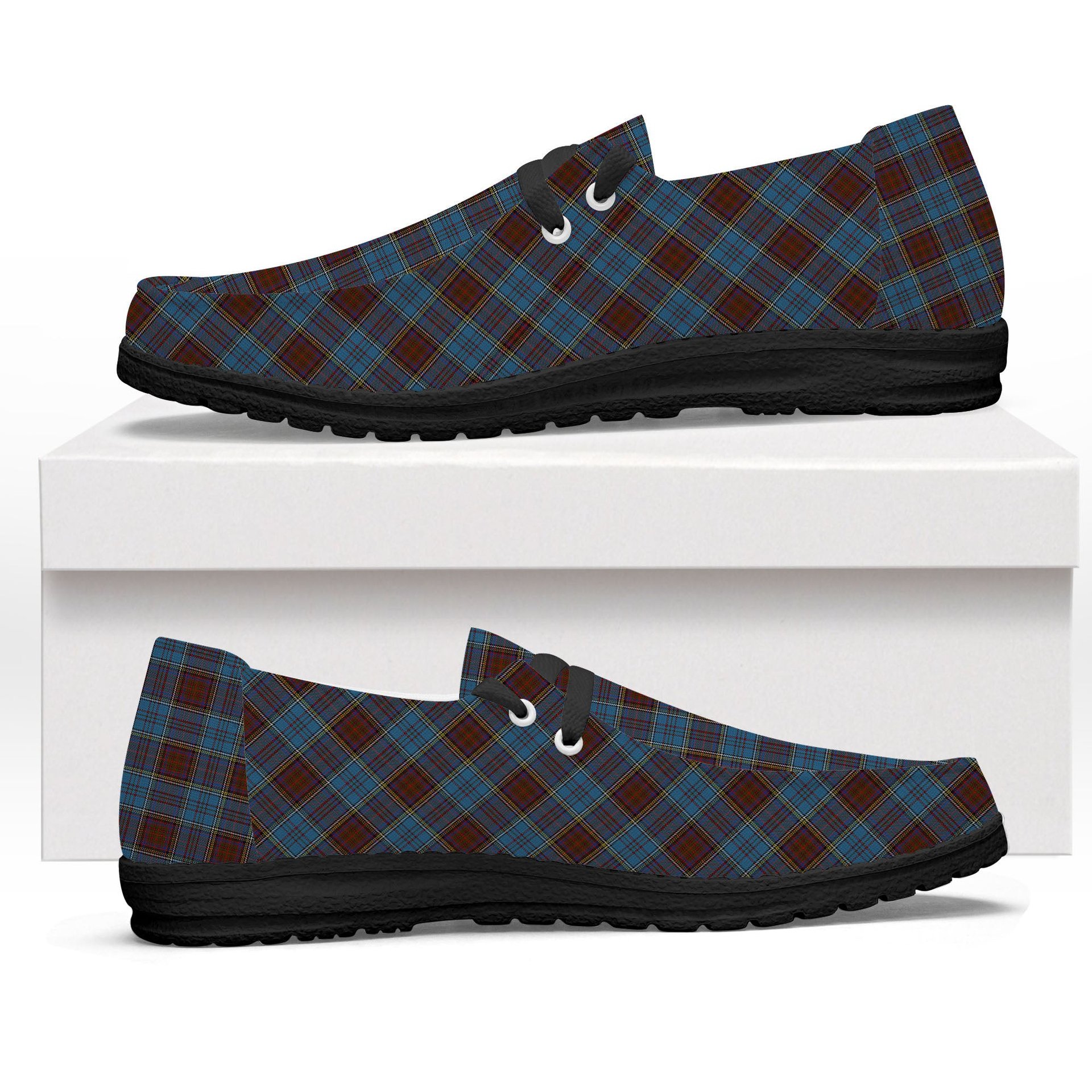 ScotsTee Shop Scottish Anderson Paton Tartan Plaid Canvas Loafer Shoes