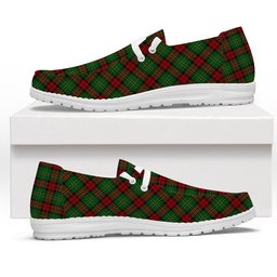 ScotsTee Shop Scottish Blackstock Hunting Tartan Plaid Canvas Loafer Shoes